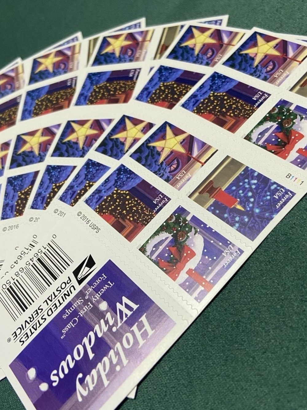 200 Christmas candle stamps